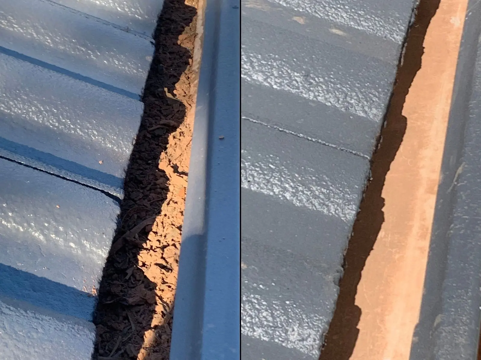 Gutters on a house